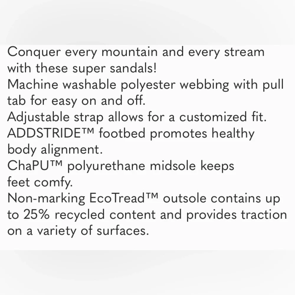 Chaco EcoTread Z1 Rio Sandals Kids Hiking Outdoor Classic